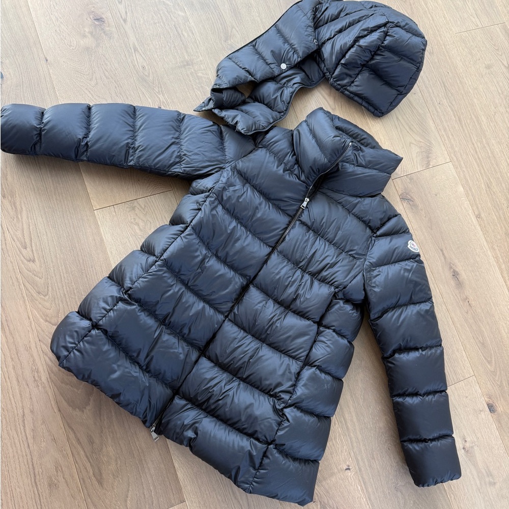 Moncler Black Puffer Jacket with Removable Hood